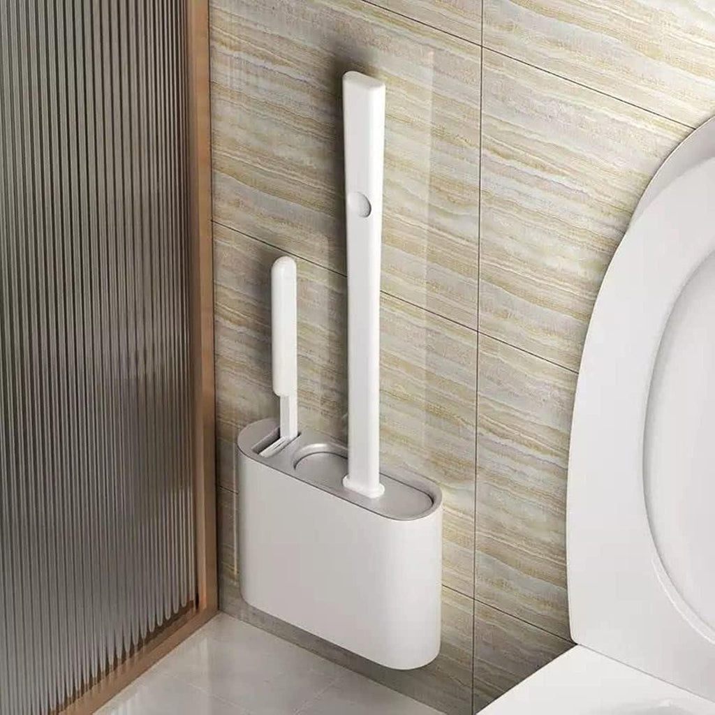 Wall Mounted Silicone Toilet Brush Set